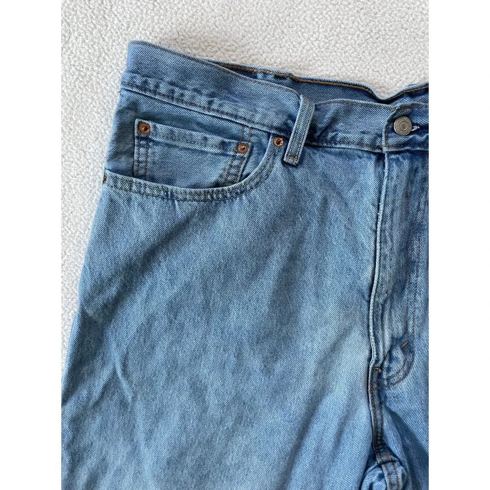 Levi's Mens 38x12 Denim Shorts Light Wash 505 Regular Fit Cotton Blue Jorts